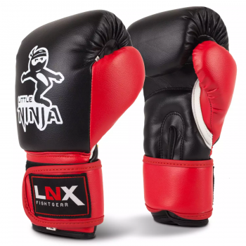 LNX Kinder Boxhandschuhe Little Ninja schwarz/rot 6oz